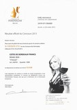 médaille or Féminaliste 2013 EARL Roussille Chateau de Garonneau l'Excuse